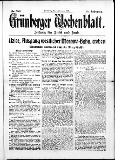 Grünberger Wochenblatt: Zeitung für Stadt und Land, No. 259. ( 4. November 1915 )