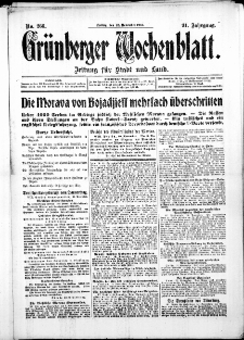 Grünberger Wochenblatt: Zeitung für Stadt und Land, No. 266. ( 12. November 1915 )