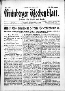 Grünberger Wochenblatt: Zeitung für Stadt und Land, No. 273. ( 21. November 1915 )