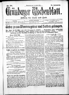 Grünberger Wochenblatt: Zeitung für Stadt und Land, No. 288. ( 9. Dezember 1915 )