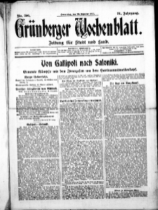 Grünberger Wochenblatt: Zeitung für Stadt und Land, No. 300. ( 23. Dezember 1915 )