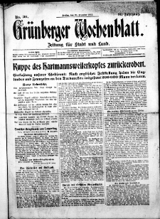 Grünberger Wochenblatt: Zeitung für Stadt und Land, No. 301. ( 24. Dezember 1915 )
