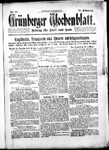 Gr&uuml;nberger Wochenblatt: Zeitung f&uuml;r Stadt und Land, No. 24. ( 30. Januar 1917 )