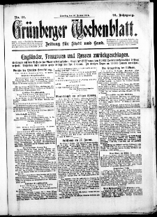 Grünberger Wochenblatt: Zeitung für Stadt und Land, No. 24. ( 30. Januar 1917 )