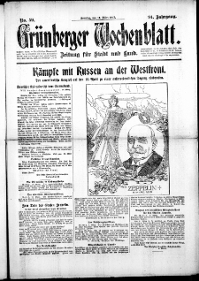 Grünberger Wochenblatt: Zeitung für Stadt und Land, No. 59. ( 11. März 1917 )
