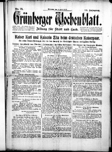 Grünberger Wochenblatt: Zeitung für Stadt und Land, No. 79. ( 4. April 1917 )