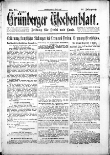 Grünberger Wochenblatt: Zeitung für Stadt und Land, No. 151. ( 1. Juli 1917 )