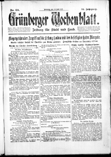 Grünberger Wochenblatt: Zeitung für Stadt und Land, No. 158. ( 10. Juli 1917 )