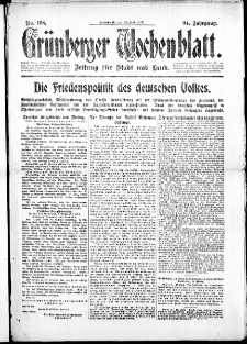 Grünberger Wochenblatt: Zeitung für Stadt und Land, No. 168. ( 21. Juli 1917 )