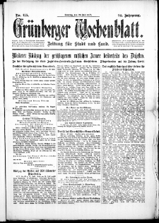 Gr&uuml;nberger Wochenblatt: Zeitung f&uuml;r Stadt und Land, No. 175. ( 29. Juli 1917 )