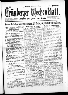 Grünberger Wochenblatt: Zeitung für Stadt und Land, No. 196. ( 23. August 1917 )
