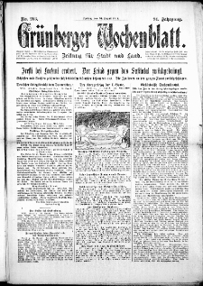 Grünberger Wochenblatt: Zeitung für Stadt und Land, No. 203. ( 31. August 1917 )