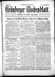 Grünberger Wochenblatt: Zeitung für Stadt und Land, No. 213. ( 12. September 1917 )