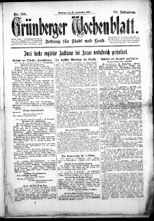 Grünberger Wochenblatt: Zeitung für Stadt und Land, No. 218. ( 18. September 1917 )