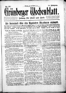 Grünberger Wochenblatt: Zeitung für Stadt und Land, No. 242. ( 16. Oktober 1917 )