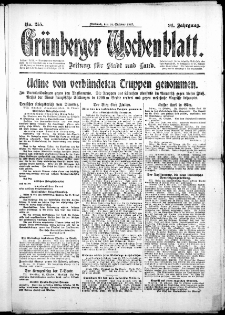 Grünberger Wochenblatt: Zeitung für Stadt und Land, No. 255. ( 31. Oktober 1917 )