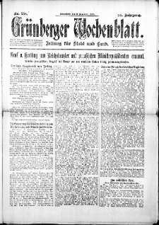 Grünberger Wochenblatt: Zeitung für Stadt und Land, No. 258. ( 3. November 1917 )