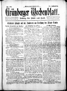 Grünberger Wochenblatt: Zeitung für Stadt und Land, No. 273. ( 21. November 1917 )