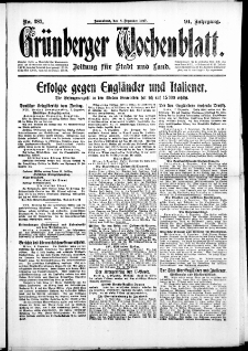 Grünberger Wochenblatt: Zeitung für Stadt und Land, No. 287. ( 7. Dezember 1917 )