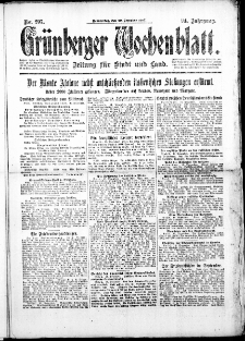 Grünberger Wochenblatt: Zeitung für Stadt und Land, No. 297. ( 20. Dezember 1917 )