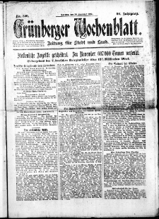 Gr&uuml;nberger Wochenblatt: Zeitung f&uuml;r Stadt und Land, No. 300. ( 23. Dezember 1917 )