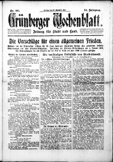 Gr&uuml;nberger Wochenblatt: Zeitung f&uuml;r Stadt und Land, No. 302. ( 28. Dezember 1917 )