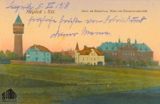 Kożuchów / Freystadt i. Schl; Partie mit Wasserturm, Villen und Communicanden-Stift