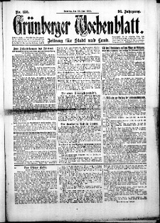 Grünberger Wochenblatt: Zeitung für Stadt und Land, No.150. ( 29. Juni 1919 )