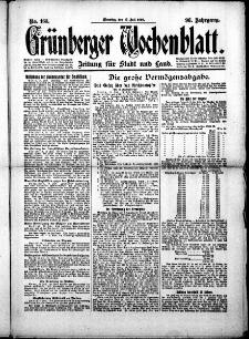 Grünberger Wochenblatt: Zeitung für Stadt und Land, No.163. ( 15. Juli 1919 )
