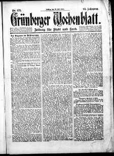Grünberger Wochenblatt: Zeitung für Stadt und Land, No.172. ( 25. Juli 1919 )