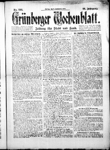 Grünberger Wochenblatt: Zeitung für Stadt und Land, No.208. ( 5. September 1919 )