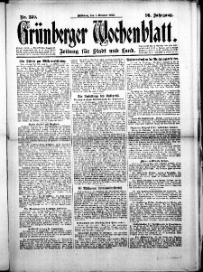 Grünberger Wochenblatt: Zeitung für Stadt und Land, No.230. ( 1. Oktober 1919 )