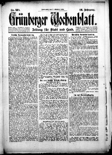 Grünberger Wochenblatt: Zeitung für Stadt und Land, No.239. ( 11. Oktober 1919 )