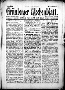 Grünberger Wochenblatt: Zeitung für Stadt und Land, No.248. ( 22. Oktober 1919 )