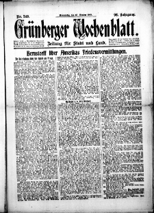 Grünberger Wochenblatt: Zeitung für Stadt und Land, No.249. ( 23. Oktober 1919 )