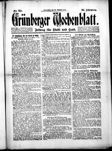Grünberger Wochenblatt: Zeitung für Stadt und Land, No.251. ( 25. Oktober 1919 )