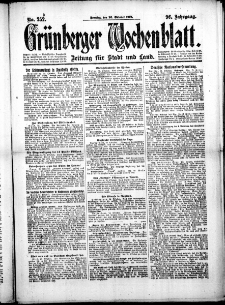 Grünberger Wochenblatt: Zeitung für Stadt und Land, No.252. ( 26. Oktober 1919 )