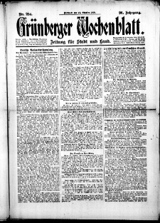 Grünberger Wochenblatt: Zeitung für Stadt und Land, No.254. ( 29. Oktober 1919 )