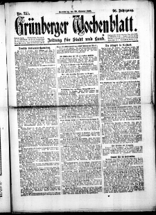 Grünberger Wochenblatt: Zeitung für Stadt und Land, No.255. ( 30. Oktober 1919 )