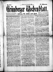 Grünberger Wochenblatt: Zeitung für Stadt und Land, No.258. ( 2. November 1919 )