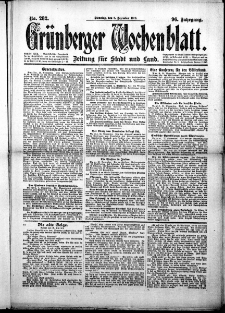 Grünberger Wochenblatt: Zeitung für Stadt und Land, No.282. ( 2. Dezember 1919 )