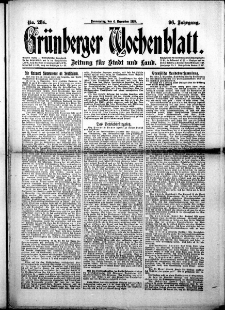 Grünberger Wochenblatt: Zeitung für Stadt und Land, No.284. ( 4. Dezember 1919 )