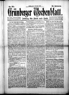Grünberger Wochenblatt: Zeitung für Stadt und Land, No.285. ( 5. Dezember 1919 )