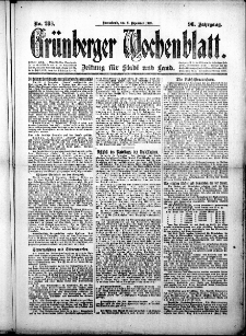 Grünberger Wochenblatt: Zeitung für Stadt und Land, No.286. ( 6. Dezember 1919 )