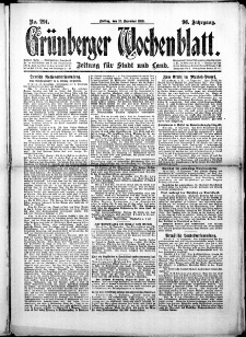 Grünberger Wochenblatt: Zeitung für Stadt und Land, No.291. ( 12. Dezember 1919 )