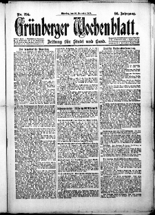 Grünberger Wochenblatt: Zeitung für Stadt und Land, No.294. ( 16. Dezember 1919 )