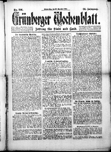 Grünberger Wochenblatt: Zeitung für Stadt und Land, No.296. ( 18. Dezember 1919 )