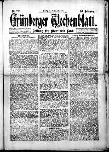 Grünberger Wochenblatt: Zeitung für Stadt und Land, No.299. ( 21. Dezember 1919 )