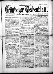 Grünberger Wochenblatt: Zeitung für Stadt und Land, No.300. ( 23. Dezember 1919 )