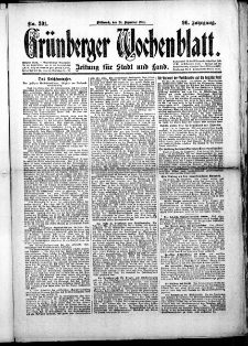 Grünberger Wochenblatt: Zeitung für Stadt und Land, No.301. ( 24. Dezember 1919 )